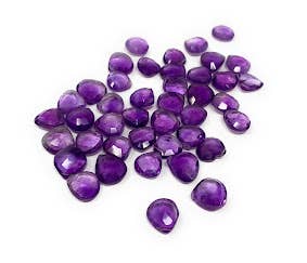 Amethyst Faceted Teardrop Necklace