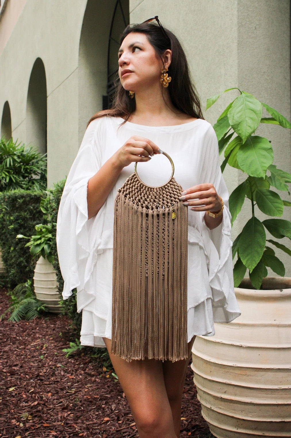 Tiffany Boho Fringe Bag - Resort Statement Purse