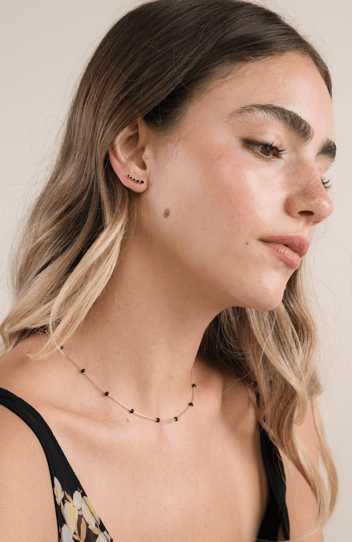 18K Gold Black CZ Ear Crawlers – Tarnish - Free Sterling Silver Climbers - Meadow Collectivestud earrings