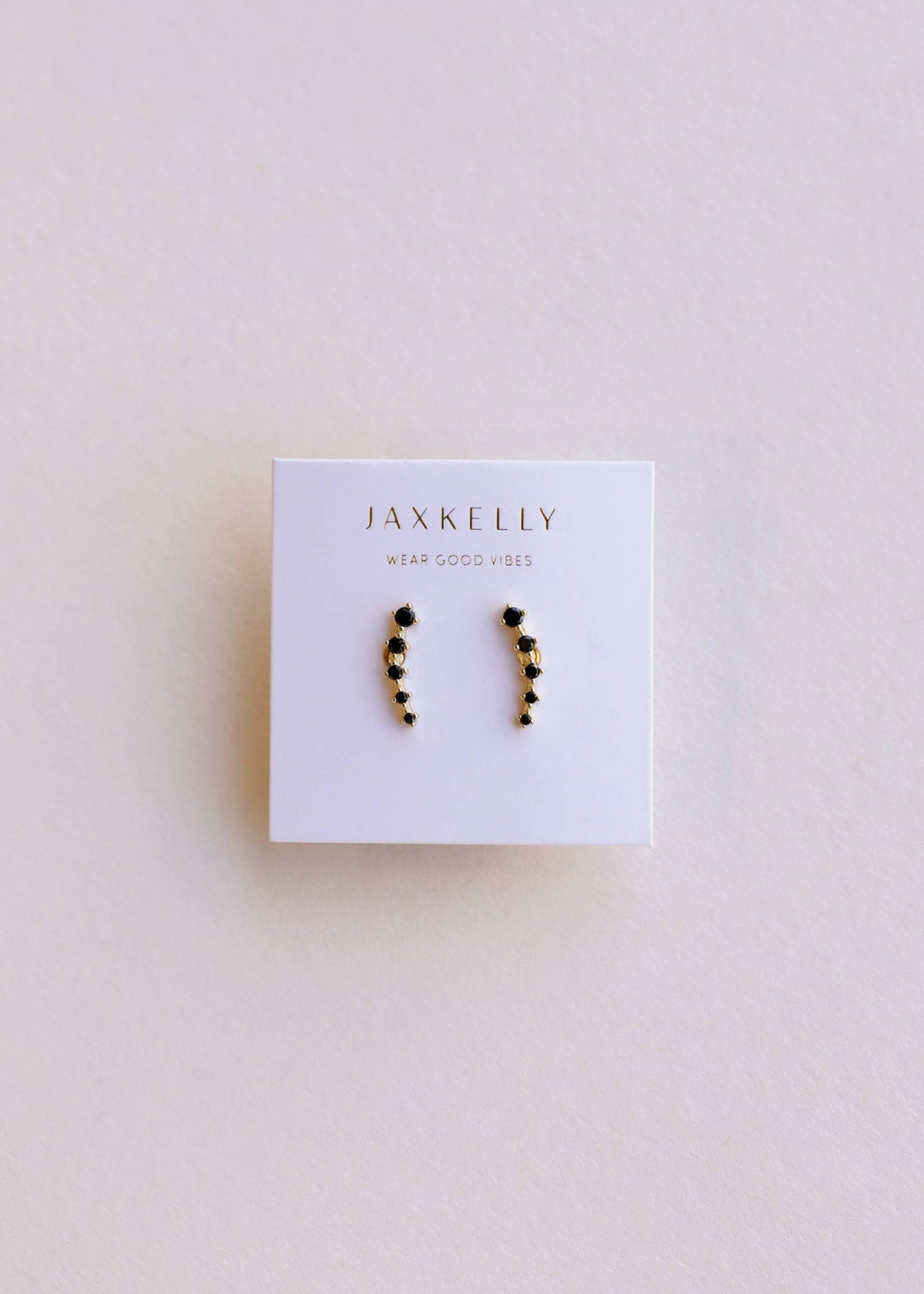18K Gold Black CZ Ear Crawlers – Tarnish - Free Sterling Silver Climbers - Meadow Collectivestud earrings