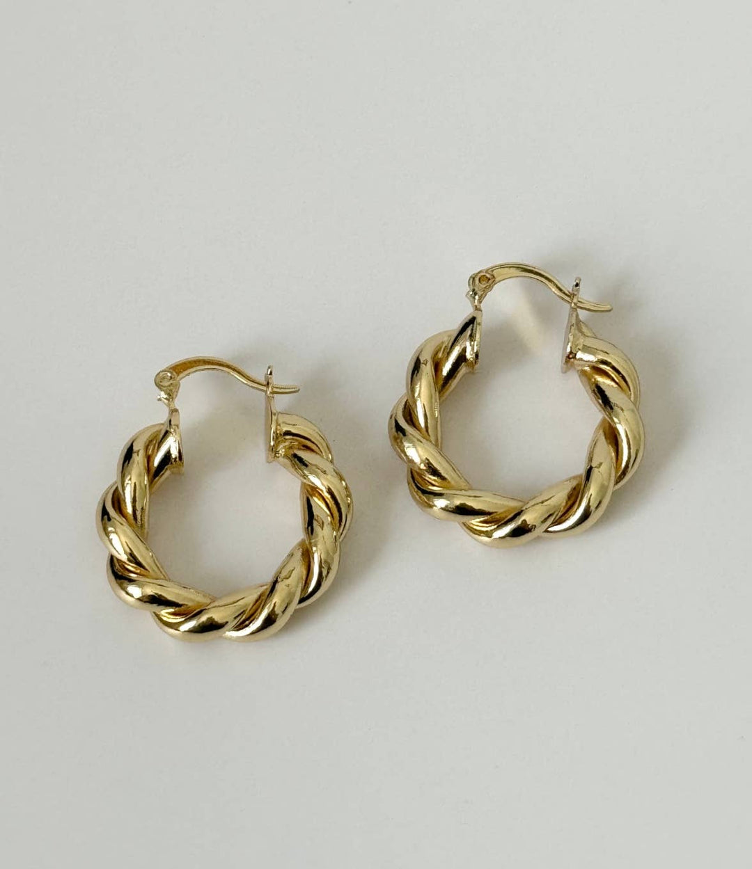 18K Gold Filled Chunky Braided Rope Hoop Earrings - Meadow Collectiveearrings