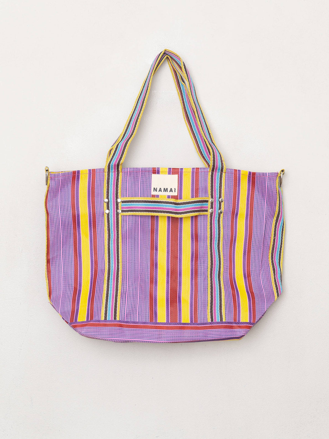 The Goa Recycled Nylon Travel Tote - Candy Stripe