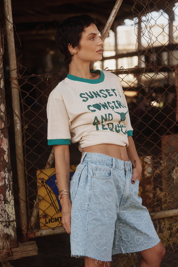 Sabbi Denim Jorts - Hearts