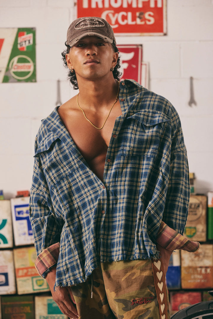 Sabbi Be Youtiful Hotel Flannel Shirt - Blue