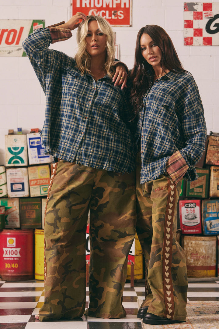 Sabbi Be Youtiful Hotel Flannel Shirt - Blue