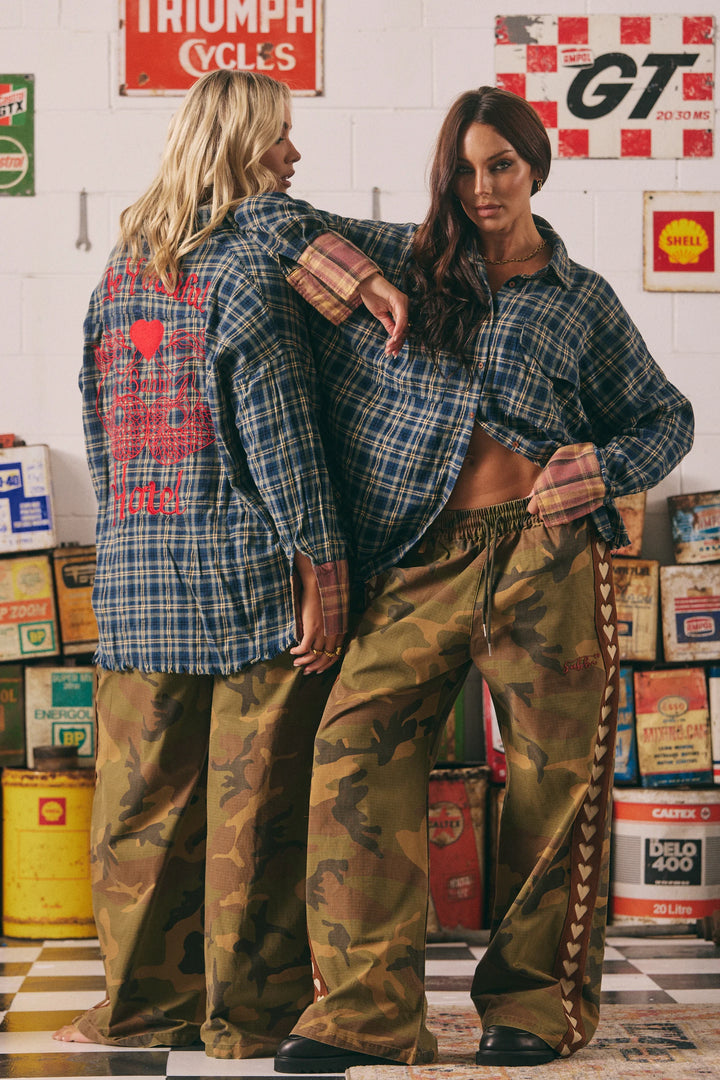 Sabbi Be Youtiful Hotel Flannel Shirt - Blue