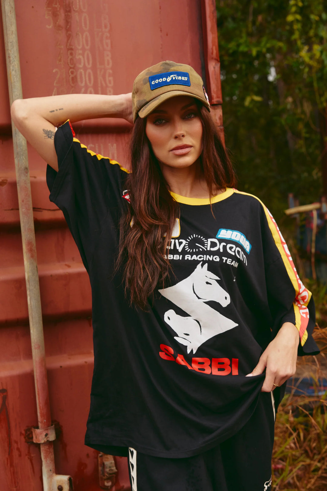 Sabbi The Very Oversized Don't Quit Your Day Dream Tee - Black