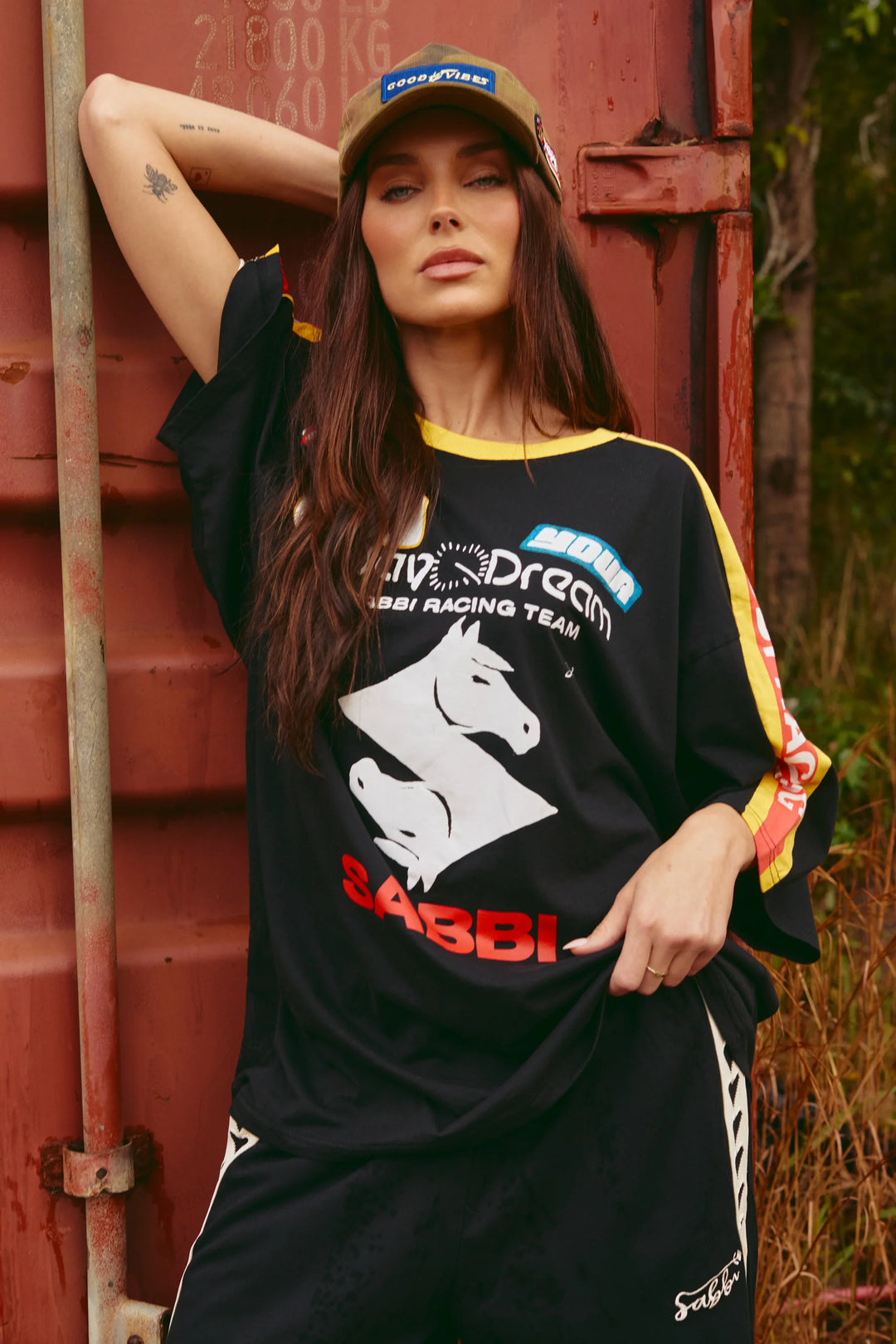 Sabbi The Very Oversized Don't Quit Your Day Dream Tee - Black