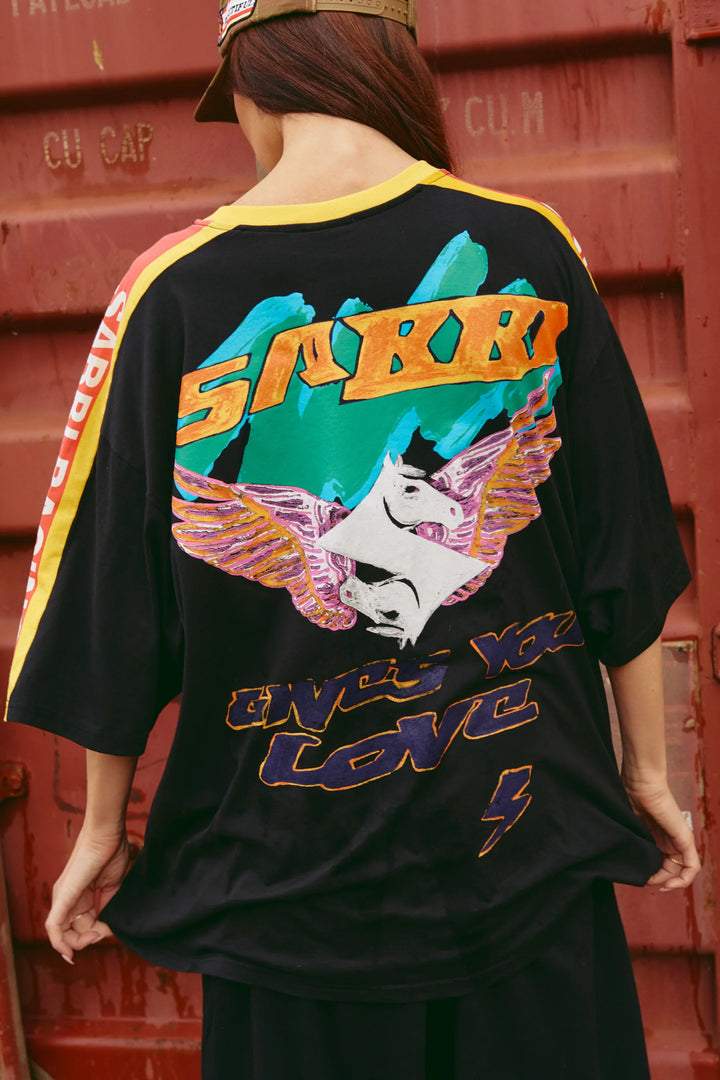 Sabbi The Very Oversized Don't Quit Your Day Dream Tee - Black