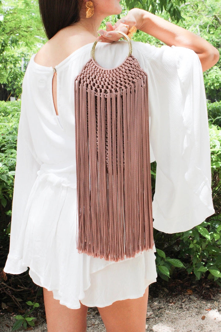 Tiffany Boho Fringe Bag - Resort Statement Purse