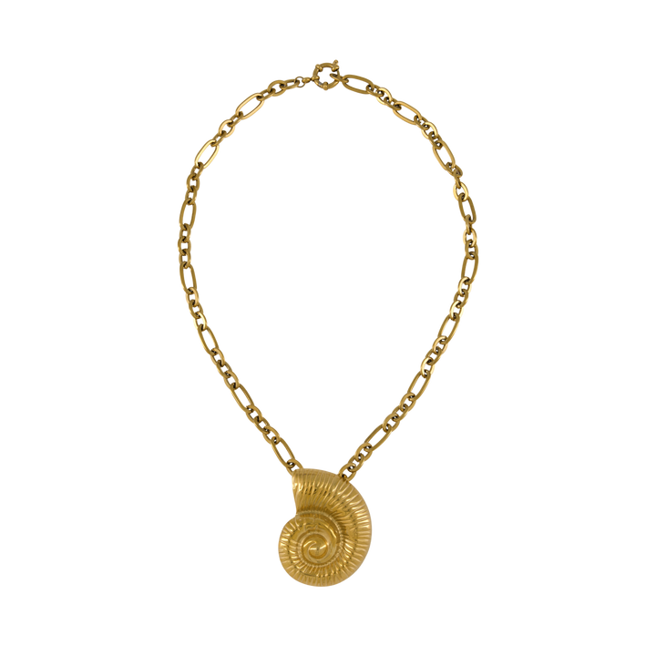 Golden Ammonite Necklace
