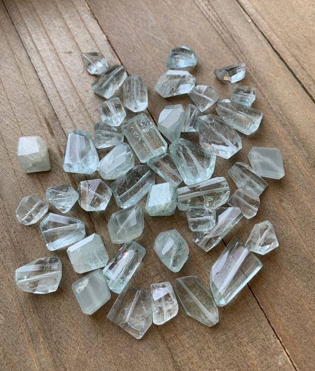 Aquamarine Freeform Gemstone Necklace
