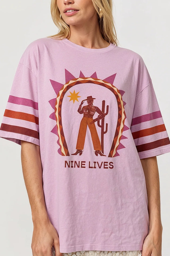Nine Lives Bazaar Dreamstate Tee- Orchid