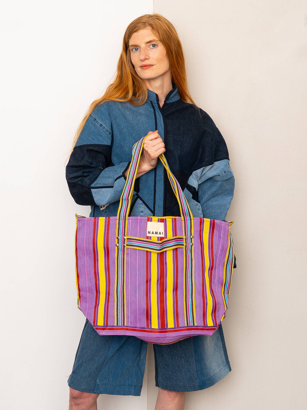 The Goa Recycled Nylon Travel Tote - Candy Stripe