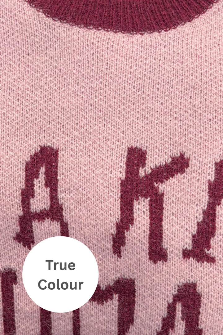 Sabbi Be a Kind Human Knit Jumper- Pink