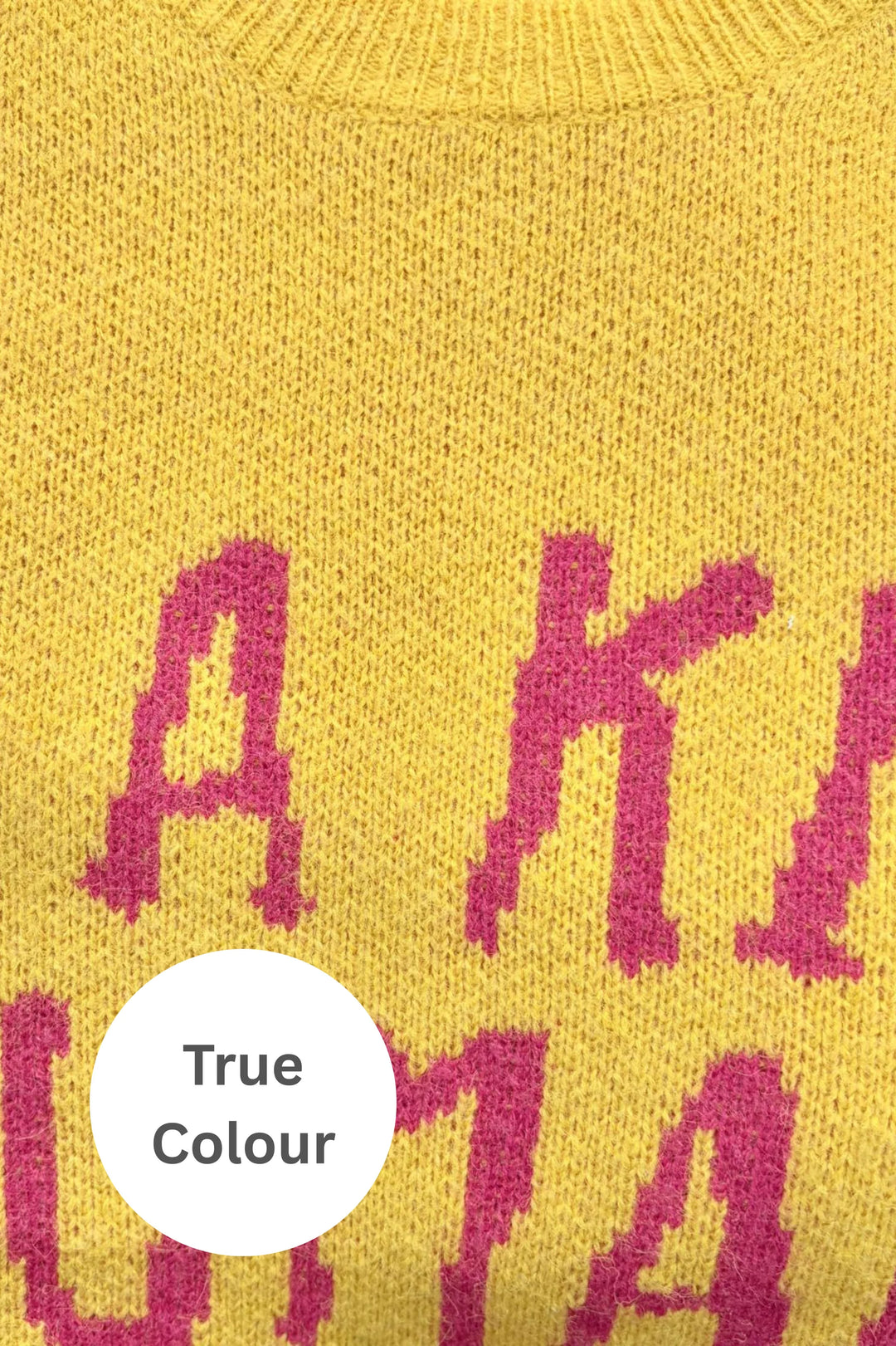 Sabbi Be a Kind Human Knit Sweater- Yellow