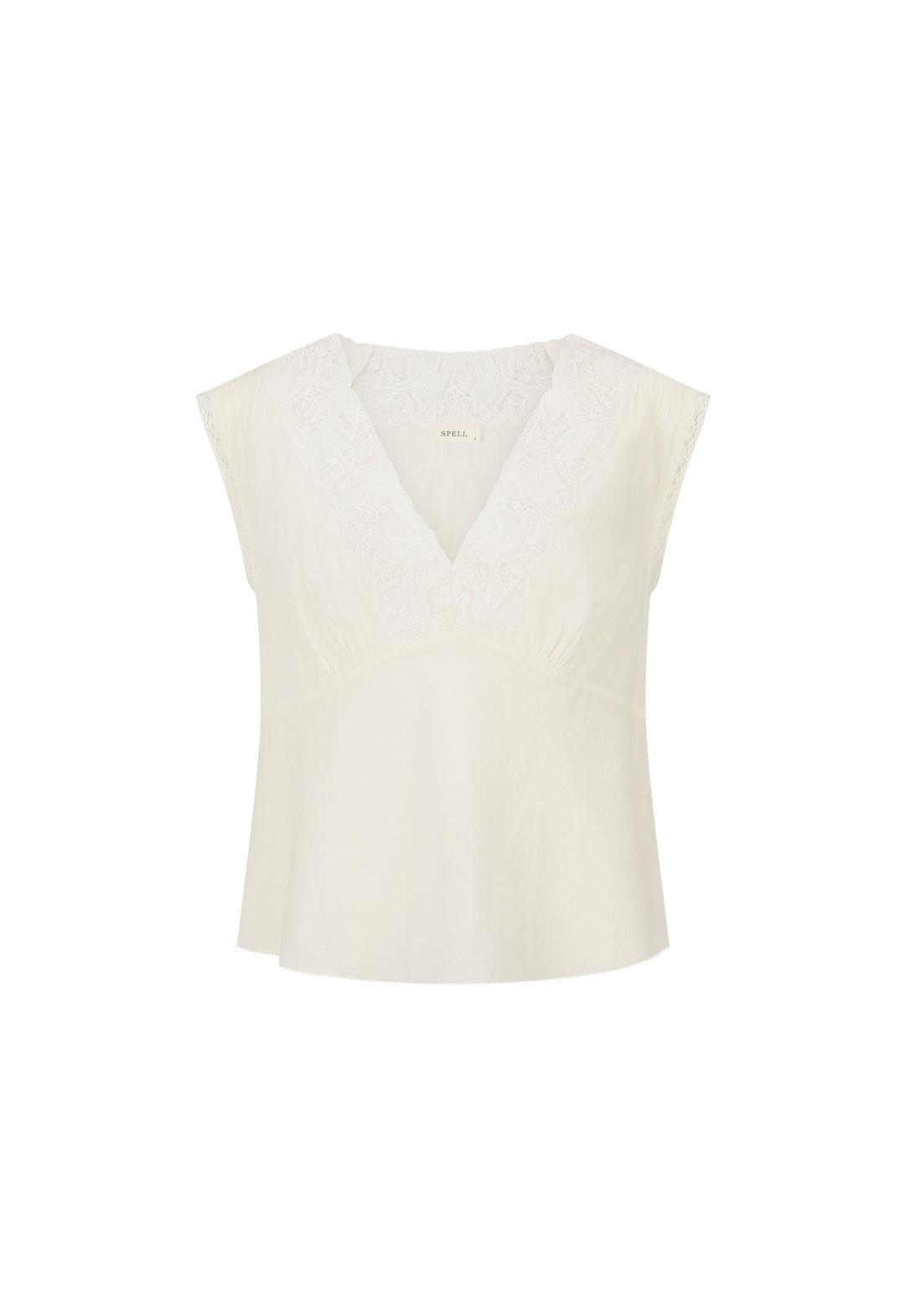 Spell Bridget Lace Cami- Pearl