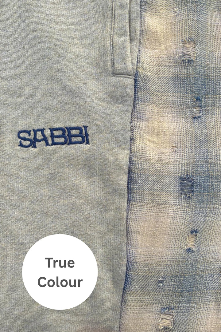 Sabbi Check Mate Wide Leg Trackies - Blue