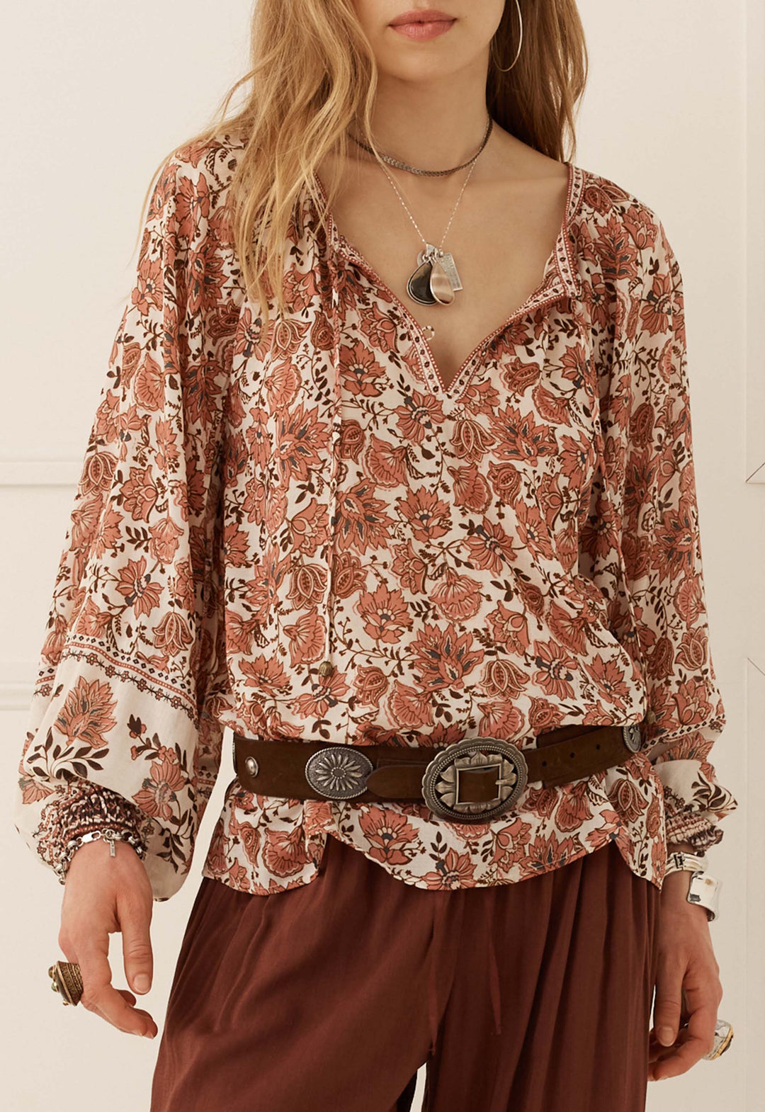 Spell Clandestine Suede Belt- Chocolate