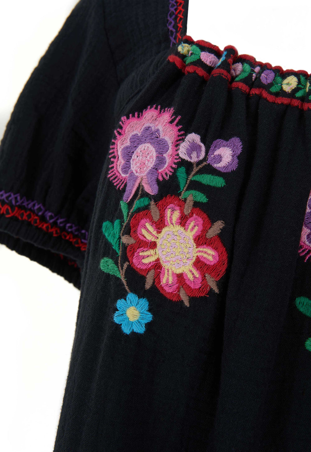 Spell Feliz Crop Blouse- Woodland Black