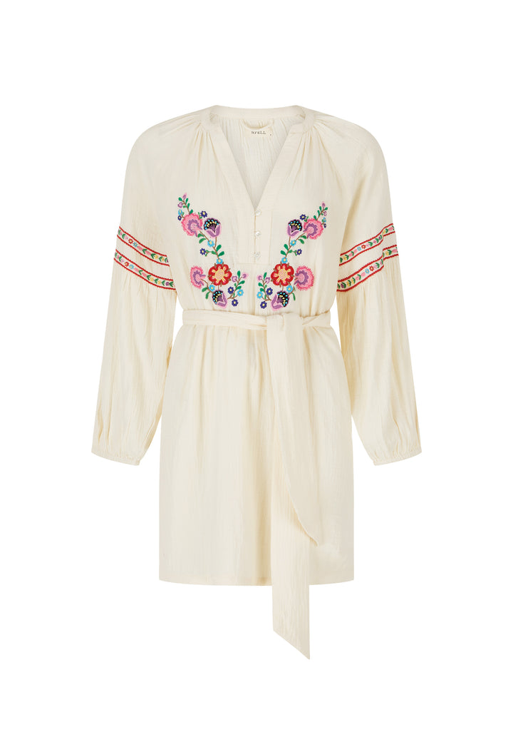 Spell Feliz Tunic Dress- Vintage Cream