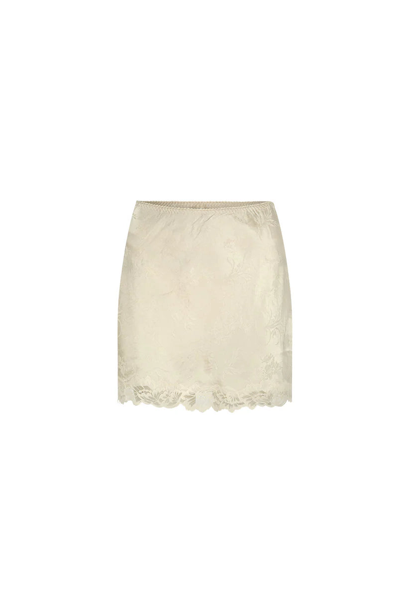 Spell Dubois Bias Mini Skirt- Pearl