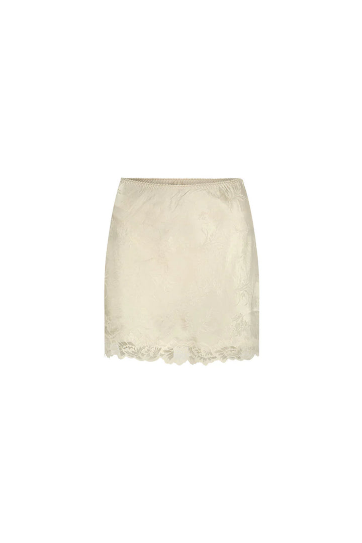 Spell Dubois Bias Mini Skirt- Pearl