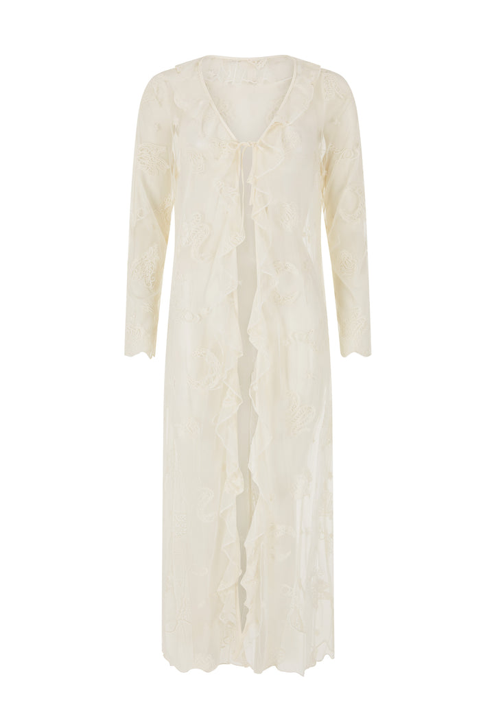 Spell Mooncharm Mesh Duster- Vintage cream