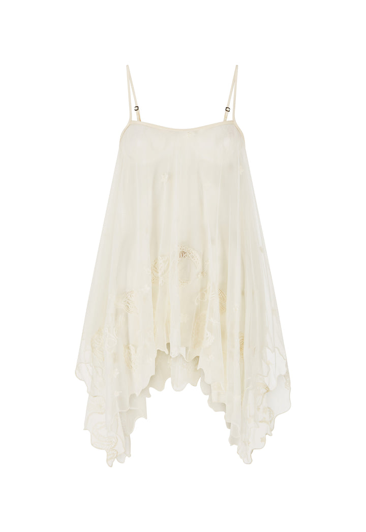 Spell Mooncharm Mesh Hankie Cami- Vintage Cream