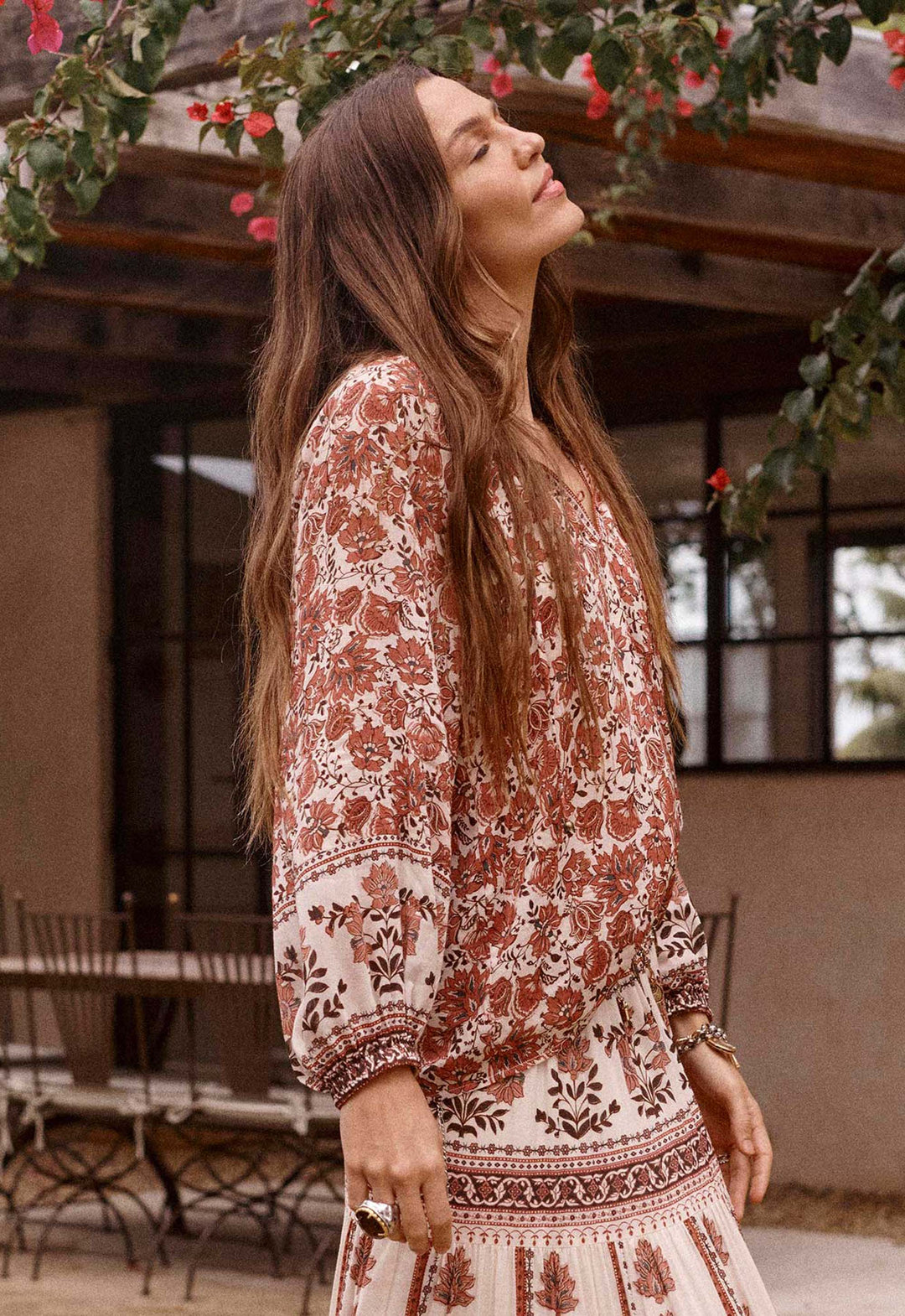 Spell Petalwood Blouse- Dusty Rose