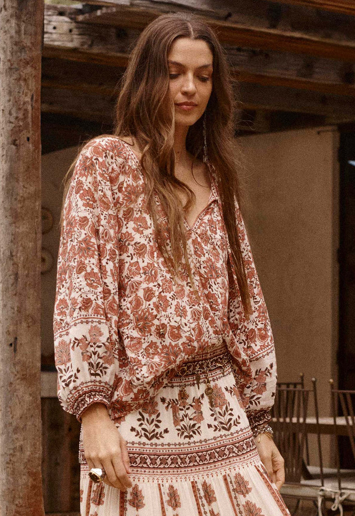 Spell Petalwood Blouse- Dusty Rose