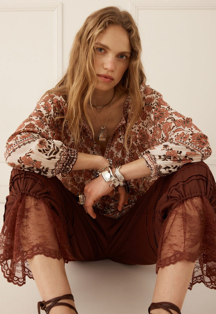 Spell Petalwood Blouse- Dusty Rose