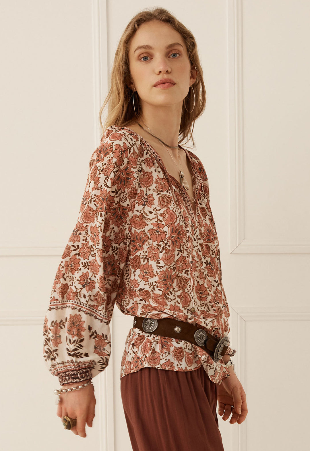 Spell Petalwood Blouse- Dusty Rose