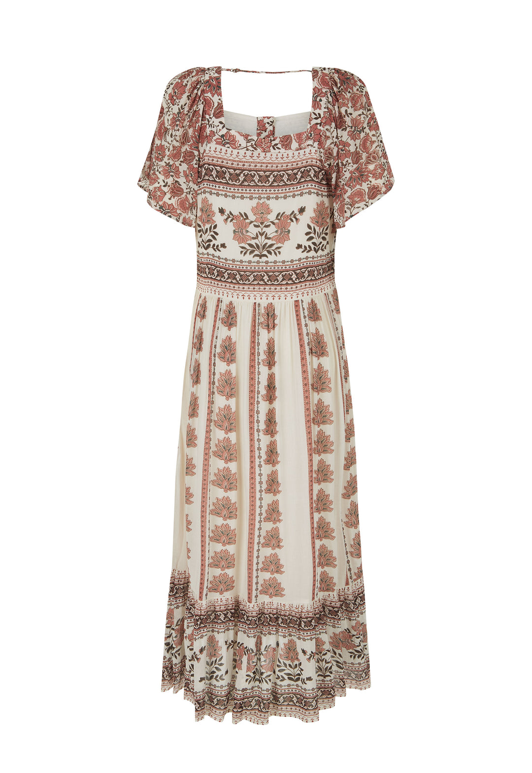 Spell Petalwood Short Sleeve Maxi- Dusty Rose