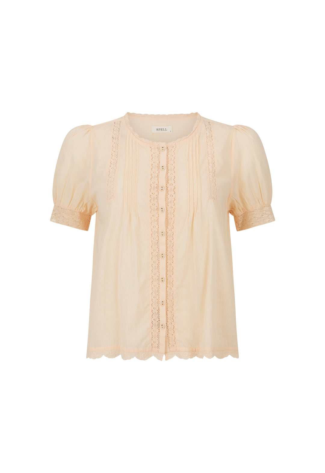 Spell Prairie Short Sleeve Blouse- Apricot