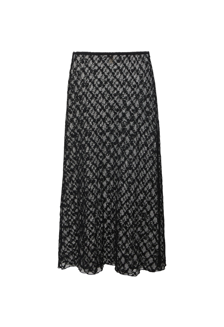Spell Serpent Lace Maxi Skirt- Noir
