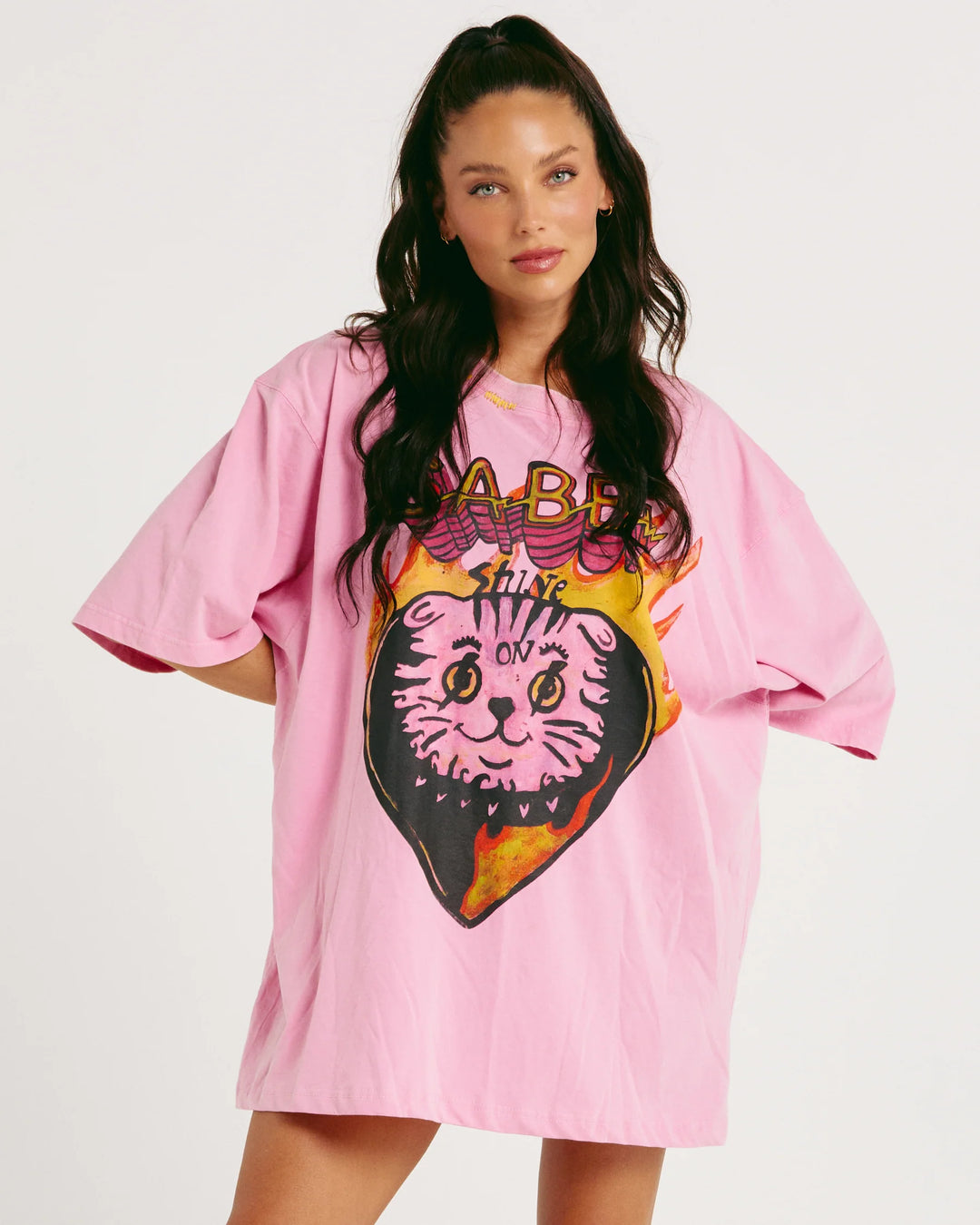 Sabbi The Very Oversized Shining Anyway Tee - Pink