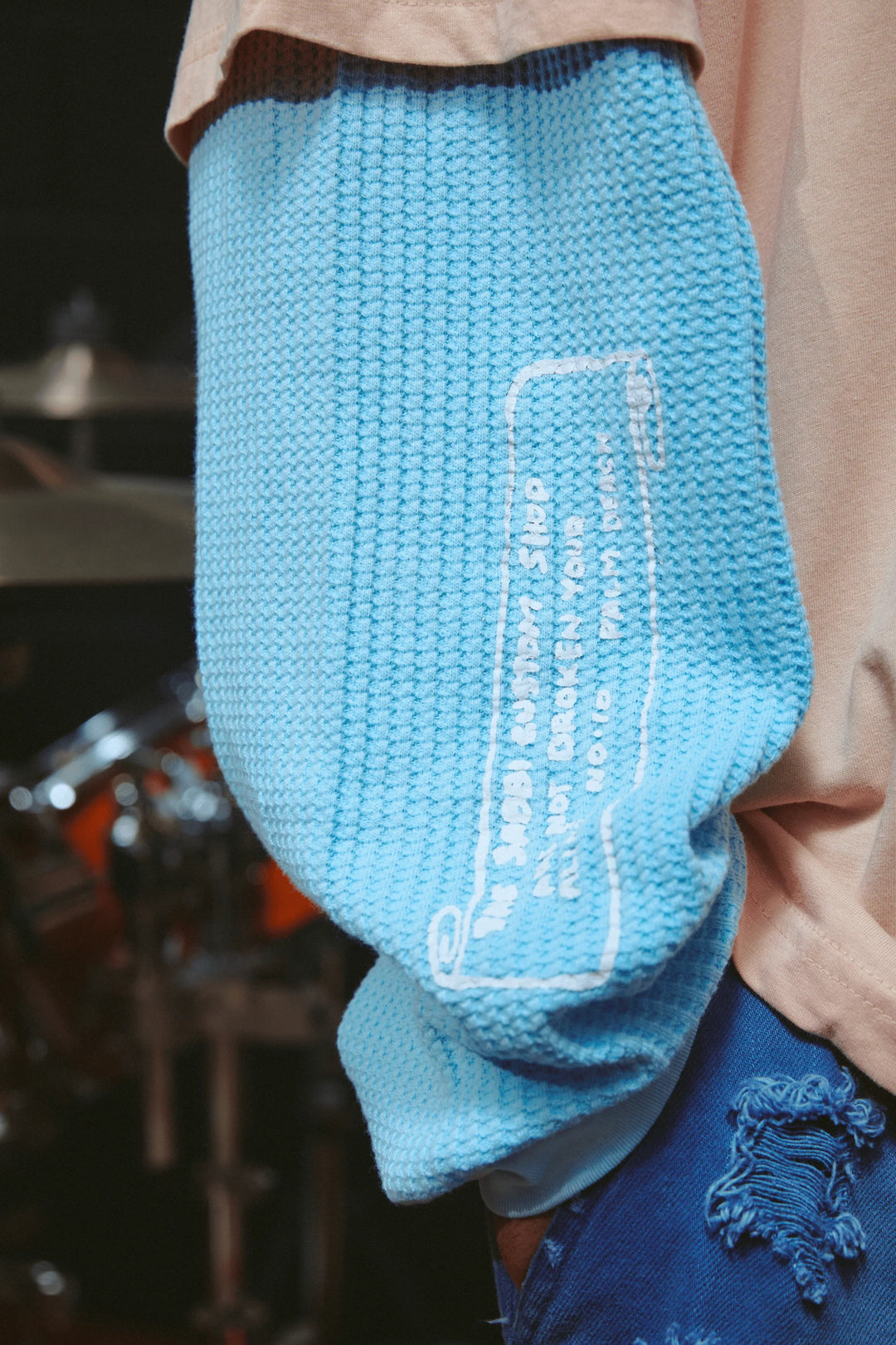 Sabbi Long Sleeve Custom Tee- Apricot