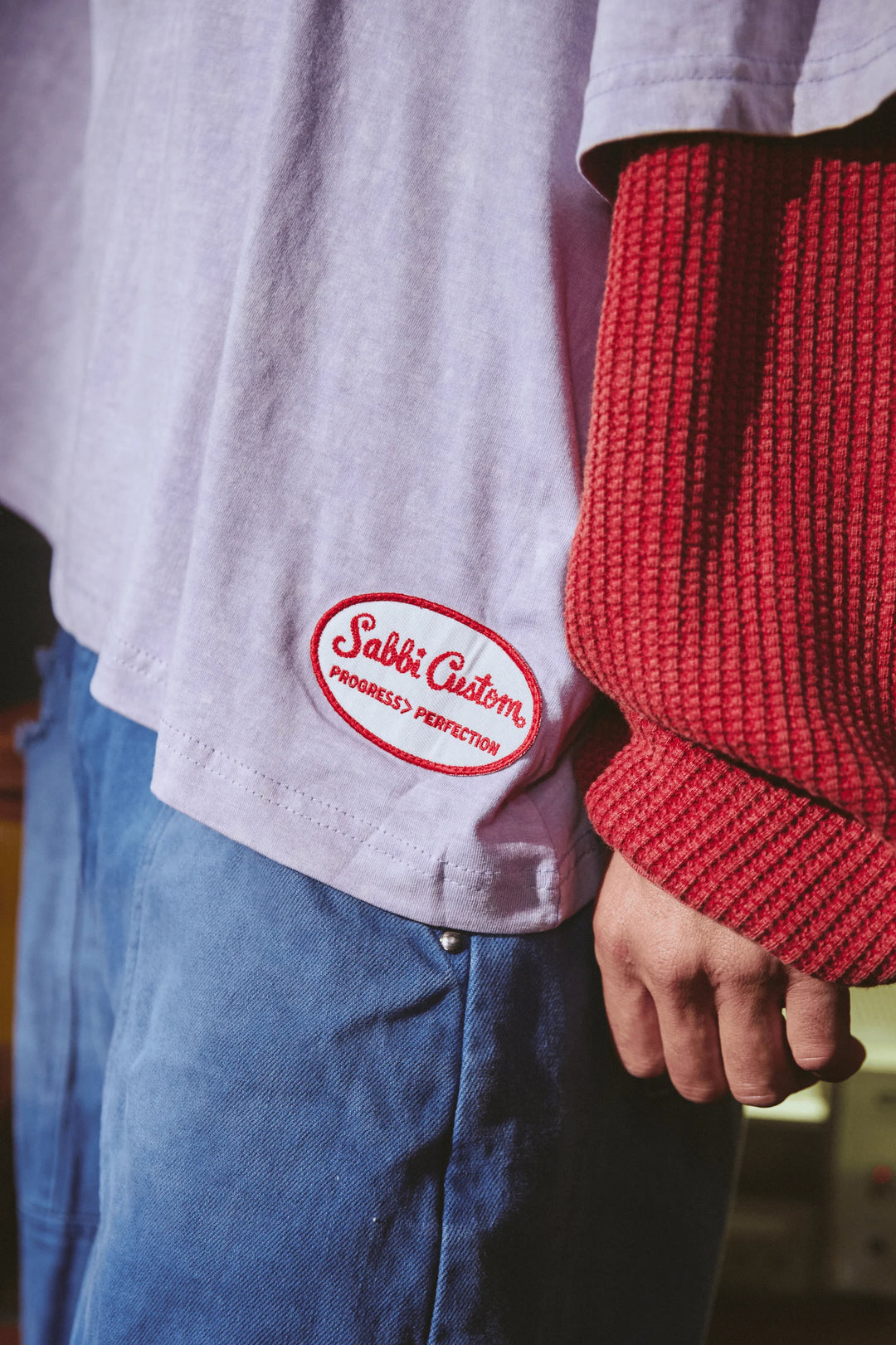 Sabbi Long Sleeve Custom Tee - Lilac