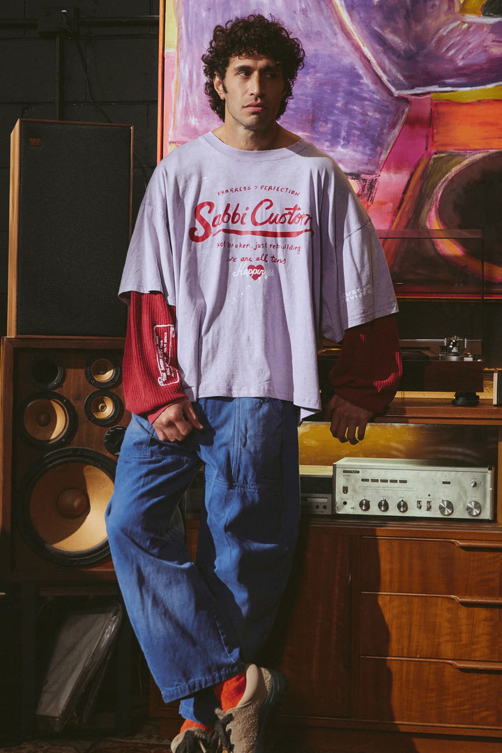 Sabbi Long Sleeve Custom Tee - Lilac