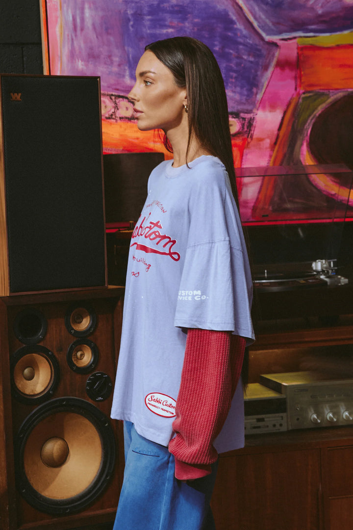 Sabbi Long Sleeve Custom Tee - Lilac