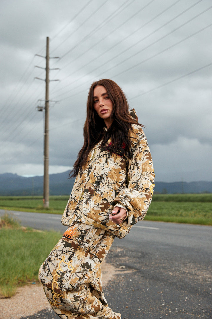 Sabbi The Lucky Duck Camo Zip Hoodie - Tree Camo