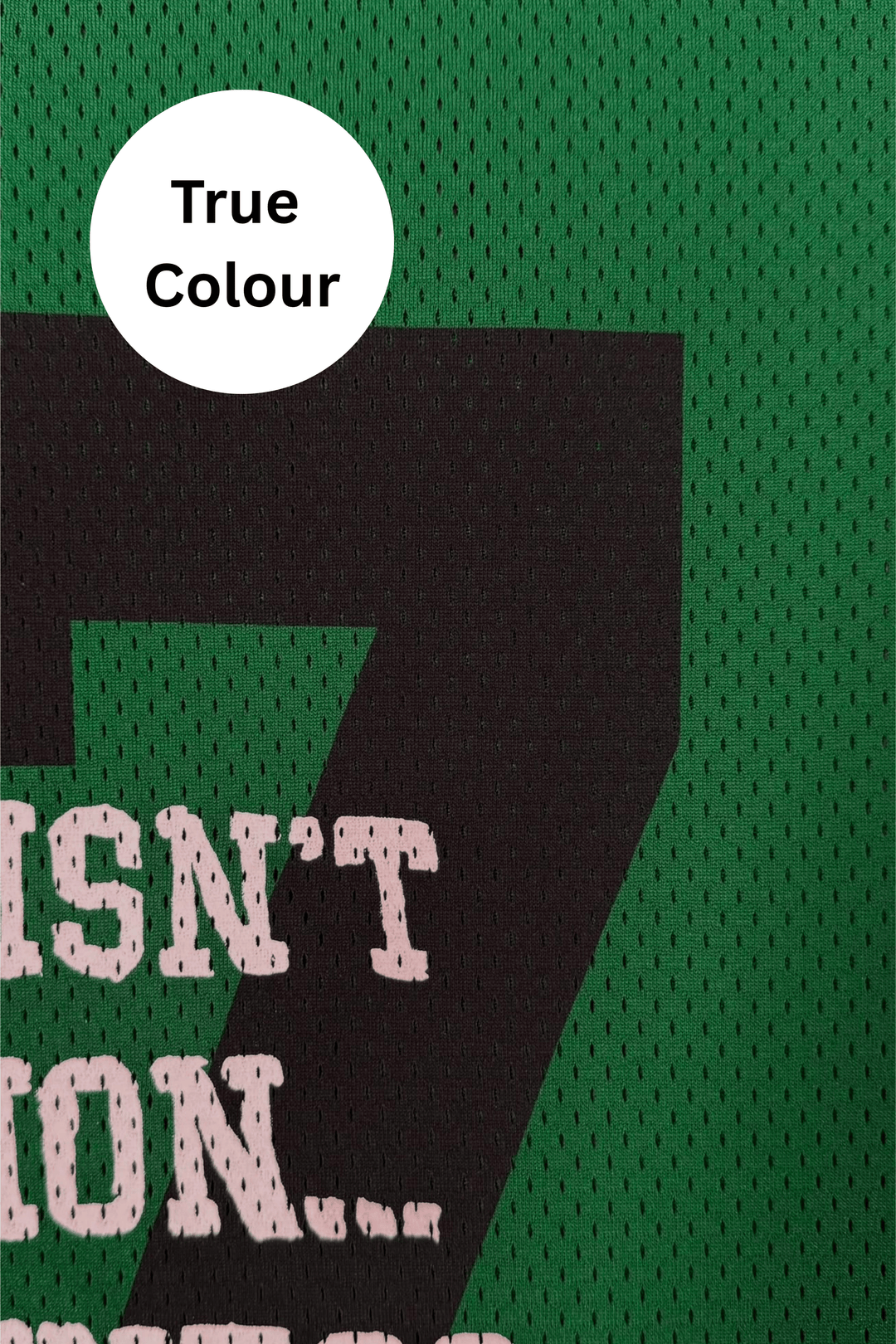 Green Sabbi Perfection Complex mesh tee shown true to size on a model