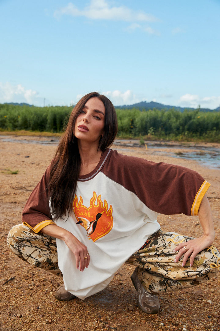 Sabbi The Very Oversized Lucky Duck Raglan Tee