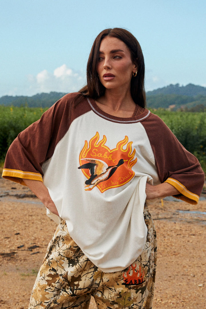 Sabbi The Very Oversized Lucky Duck Raglan Tee