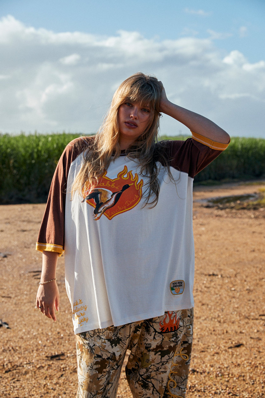Sabbi The Very Oversized Lucky Duck Raglan Tee