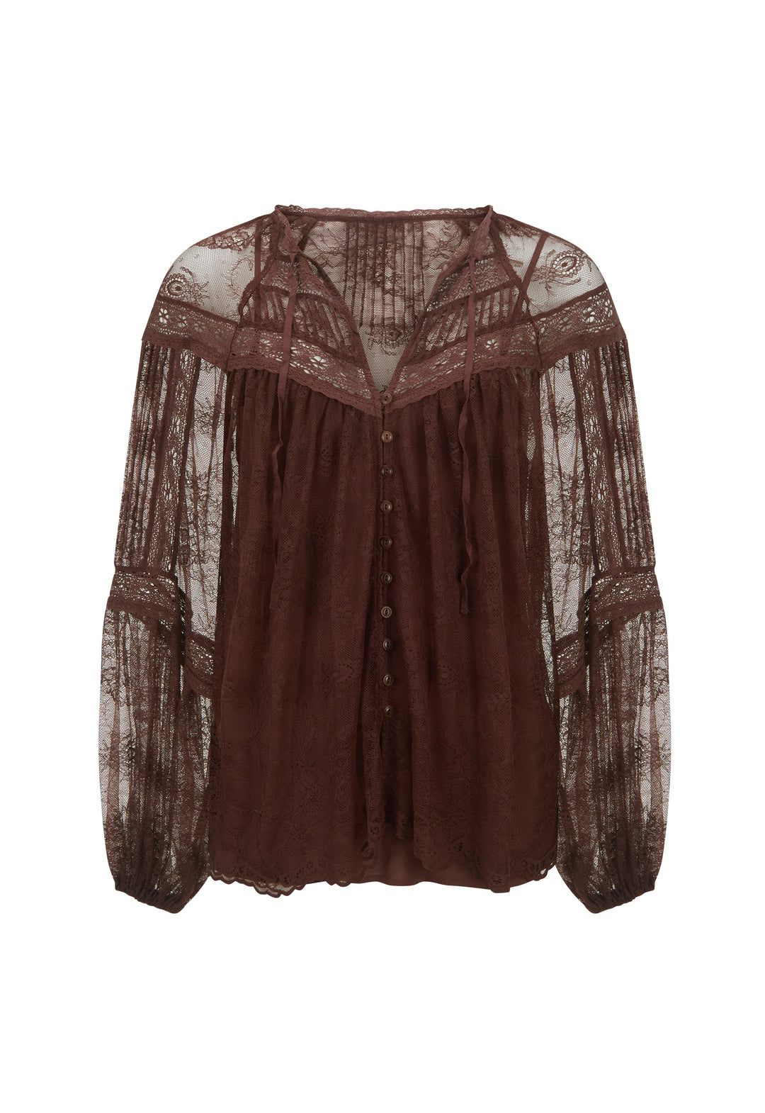 Spell Teodora Lace Blouse Fudge
