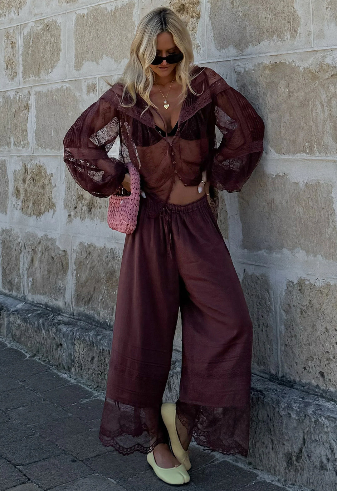 Spell Teodora Lace Pantaloon in Fudge