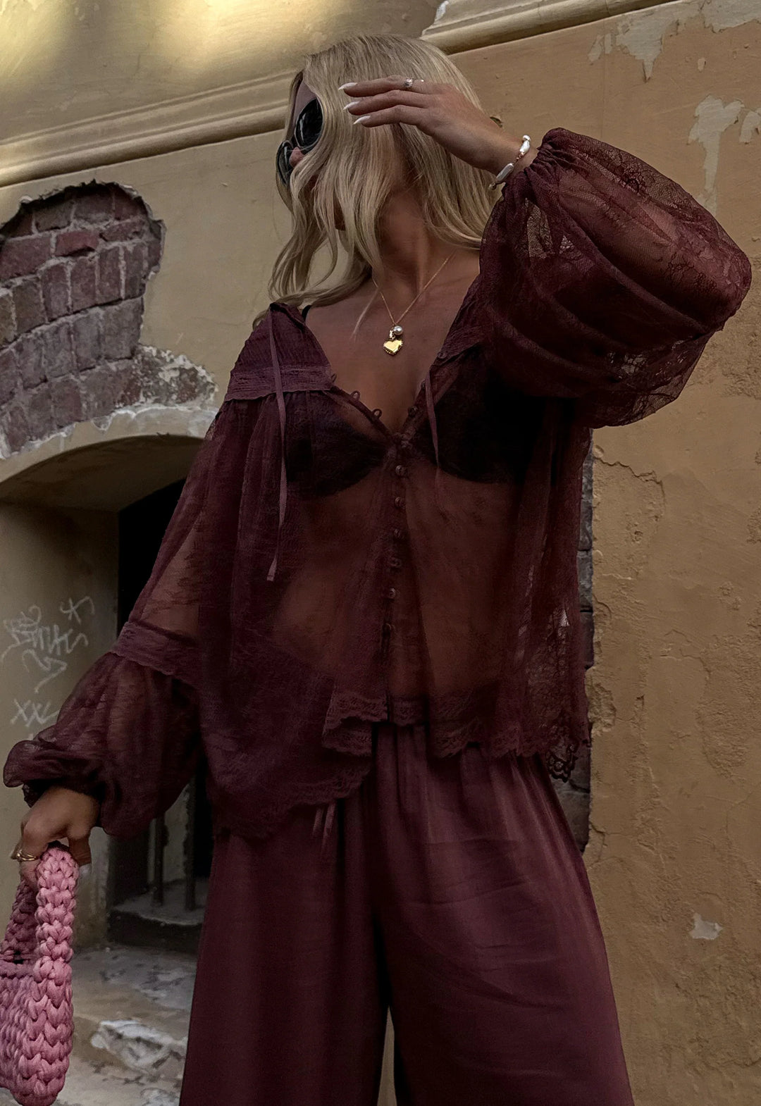 Spell Teodora Lace Blouse Fudge