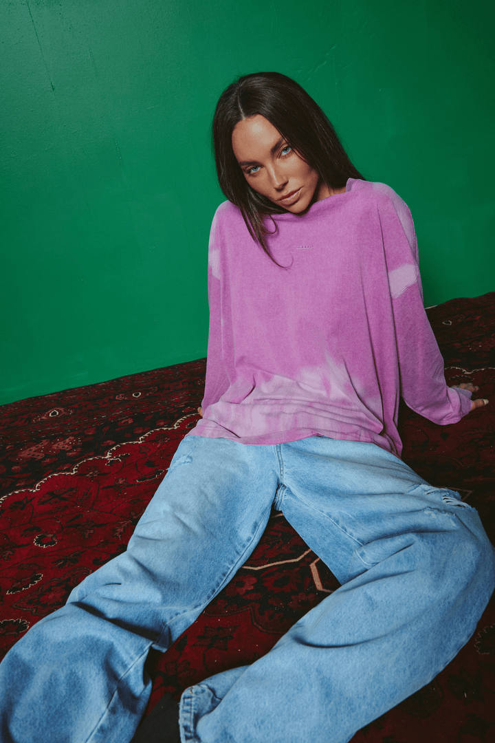 The Baby Got Back Long Sleeve Tee - Violet